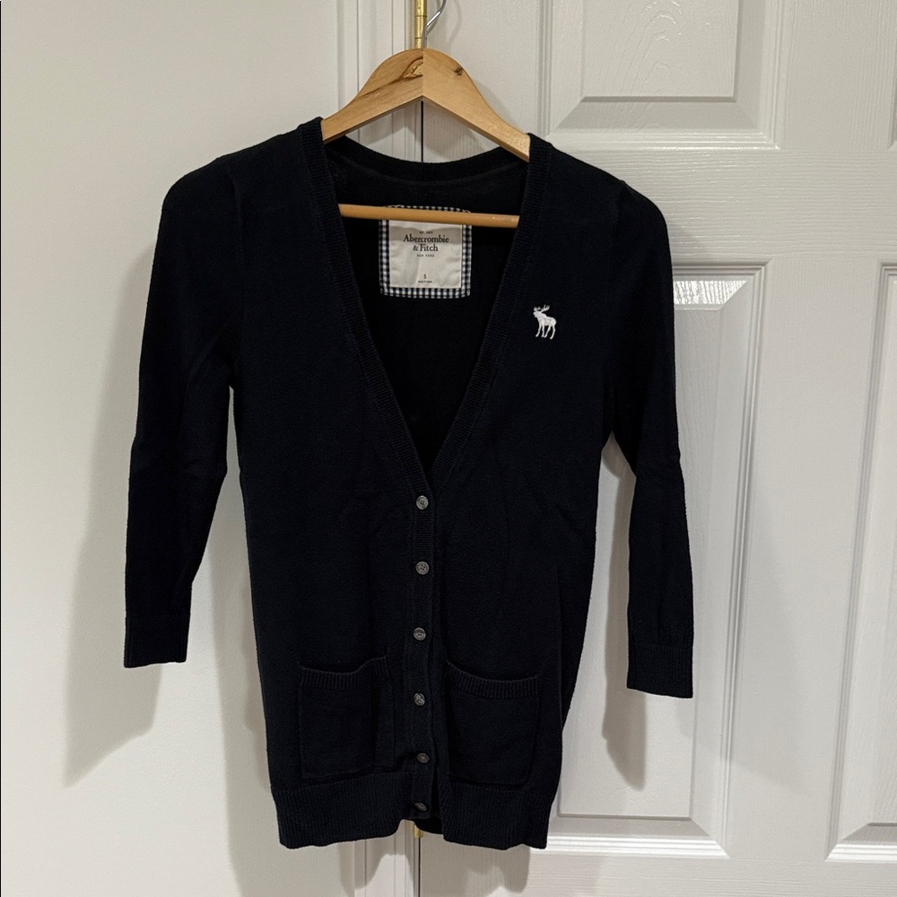 Abercrombie & Fitch Navy Cardigan Sweater
